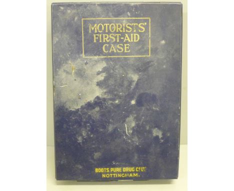 A Boots Co. Motorist's First Aid case and contents 