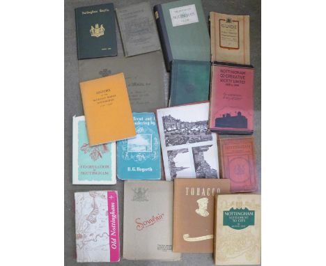 A collection of early Nottinghamshire books; souvenir of The Prince of Wale' visit to the works of Boots Nottingham 1923, Not