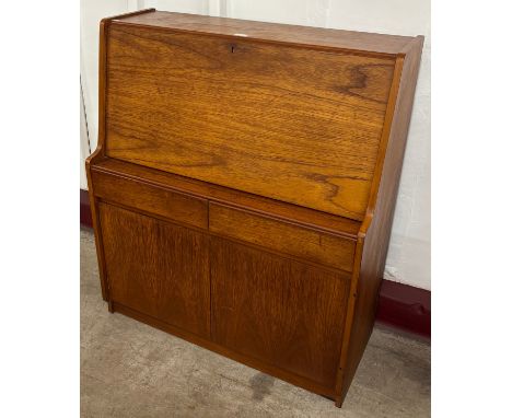 A teak bureau 