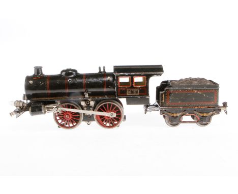 Märklin B-Dampflok R 13041, Spur 1, elektr., schwarz, mit Tender und 2 el. bel. Stirnlampen, NV, LS, Z 4
