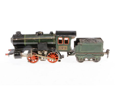 Märklin B-Dampflok R 65/13050, Spur 0, elektr., grün/schwarz, mit Tender und 1 el. bel. Stirnlampe, Z 4