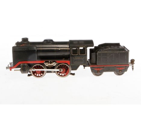 Märklin B-Dampflok R 66/12900, Spur 0, elektr., schwarz, mit Tender und 1 el. bel. Stirnlampe, Z 4