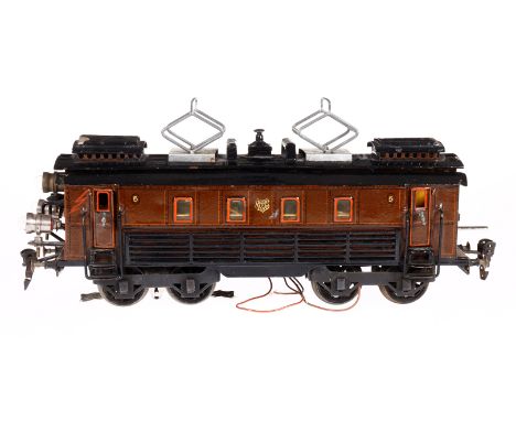 Märklin Gotthardlok S 64/13020, Spur 0, elektr., braun, mit 3 el. bel. Stirnlampen, tw rest., umgebaut und verändert, zum Her