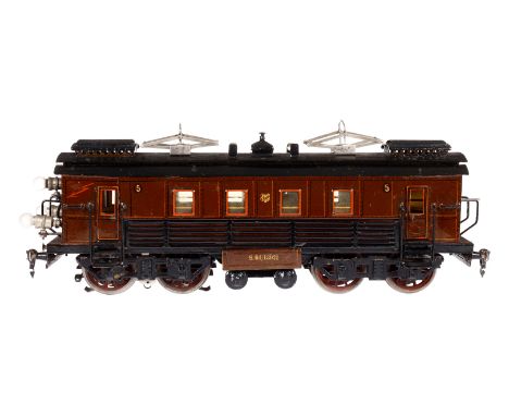 Märklin Bobo-Gotthardlok S 64/13021, Spur 1, elektr., braun HL, 3 el. bel. Stirnlampen vor dem Gehäuse, 2 bewegl. Pantographe