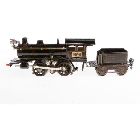 Märklin B-Dampflok R 13040, Spur 0, elektr., schwarz, mit Tender und 1 el. bel. Stirnlampe, kleine Ausbesserungen, LS und gea