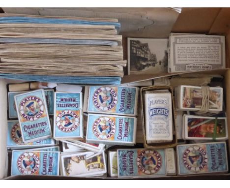 A Large Quantity of Cigarette Cards, loose, original boxes and albums, primarily John Player & Sons, RAF Badges, Cricketers, 