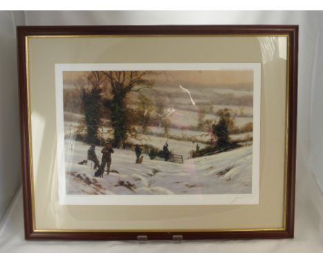 John Trickett a limited edition print depicting The Christmas Shoot No. 507/850 signed bottom right in pencil 56 x 39 cms. 