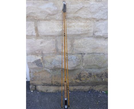 A Hardy Bros Ltd "Goldcrest" Neo Cane 6# 3 pce vintage cane fly rod No. 4466 having aluminium end cap, in original case, VGC.