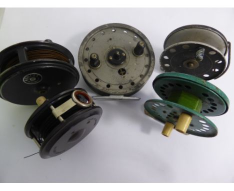 A Collection of Miscellaneous Vintage Fly Reels, including Bakelite, Allcock, Aerialite, Condex by J W Young & Sons, Rapides 