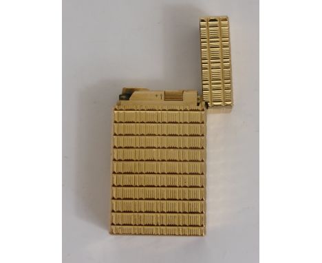A Gold Plated Dupont Lighter, engine turned.