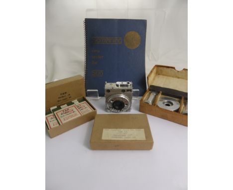 A Vintage Jaeger le Coutre Co., Compass Camera, the camera No. 2485 having original instruction manual, Day Light processing 