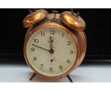 Retro copper alarm clock 