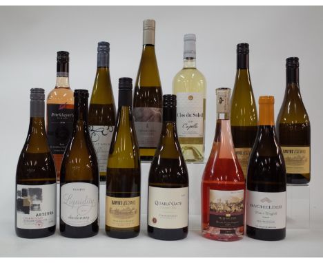 12 BOTTLES CANADIAN WHITE AND ROSÉ WINEArterra Chardonnay 2018; Liquidity Reserve Chardonnay 2019; Ravine Vineyard Small Batc