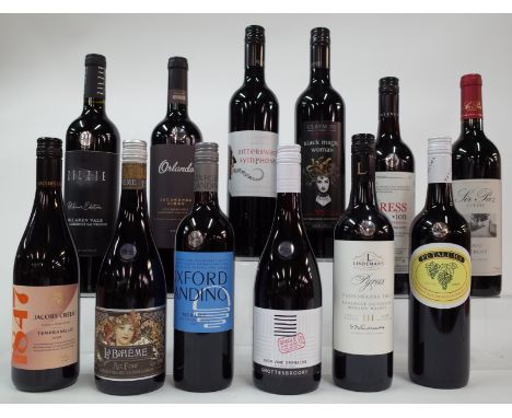 12 BOTTLES AUSTRALIAN RED WINEJacob's Creek Tempranillo 2020; La Boheme Act IV 2019; Oxford Landing Merlot 2020; Shottesbrook