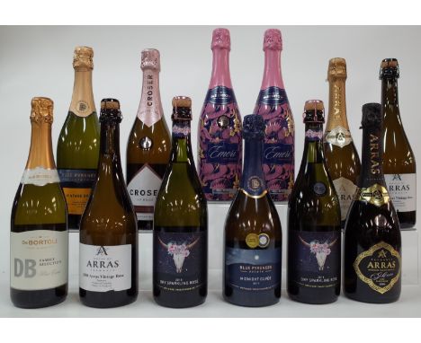 12 BOTTLES AUSTRALIAN SPARKLING WHITE AND ROSÉ WINEDe Bortoli DB Family Selection Brut NV; House of Arras Vintage Rosé Extra 