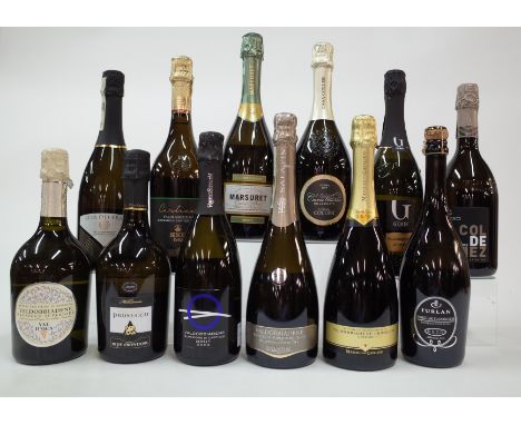 11 BOTTLES PROSECCO AND 1 ITALIAN SPARKLING WINEVal D'Oca Brut 2019; Ripe Frondose Millesimato Extra Dry 2020; Vigna Sancol B