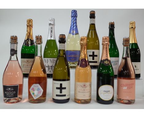 12 BOTTLES LOW ALCOHOL AND ALCOHOL FREE SPARKLING WINELes Grands Chais de France Nozeco Rosé NV; Starla Sparkling Rosé NV; Pl