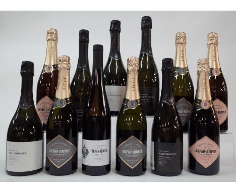 11 BOTTLES RUSSIAN SPARKLING AND 1 WHITE WINEVedernikov Winery 2 x Siberian Extra Brut 2017, 3 x Tsimlyansky Black Brut 2017;