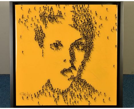 CRAIG ALAN (AMERICAN 1971) 'TWIGGY II', a portrait of the Iconic 1960's model, signed lower left, acrylic on MDF, framed, app