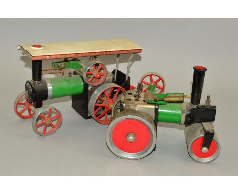 AN UNBOXED MAMOD LIVE STEAM TRACTION ENGINE, No.TE1A, not tested, appears largely complete, with burner tray and funnel but i