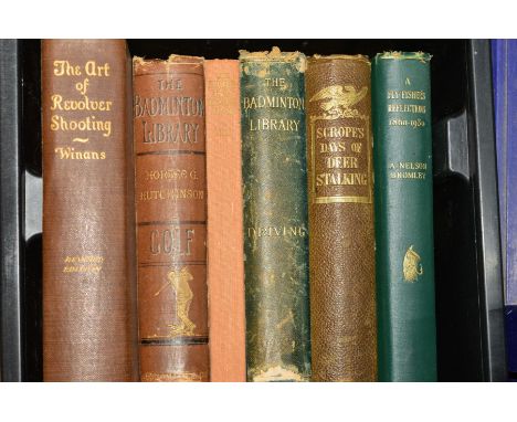 HUNTING, SHOOTING, FISHING, ETC, a small parcel of books, to include 'Scrope's Days of Deer Stalking in the Forest of Atholl'