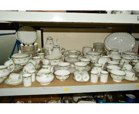 TWO ROYAL DOULTON 'ASHMONT' PATTERN DINNER, TEA AND COFFEE SET, including three servers with covers, one server with no cover