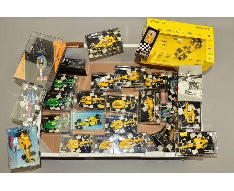 A QUANTITY OF BOXED MINICHAMPS AND VC MODELS DIECAST 1/43 SCALE JORDAN FORMULA 1 RACING CARS, assorted models, years and driv