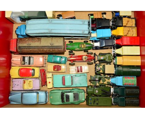 A QUANTITY OF UNBOXED AND ASSORTED PLAYWORN DIECAST VEHICLES, to include Spot-On, Bentley Continental four door saloon, No.10