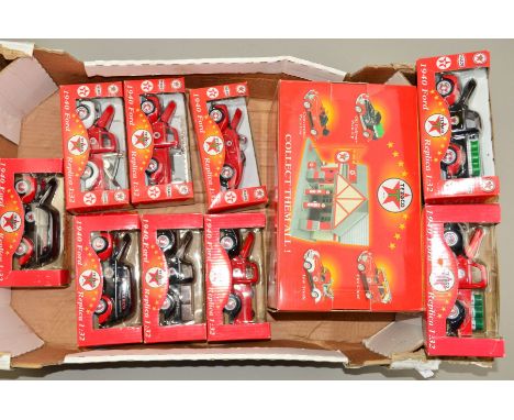 A COLLECTION OF BOXED TEXACO OLD TIMER COLLECTION DIECAST AND PLASTIC VEHICLES, etc, to include Replica 1940 Service Station,