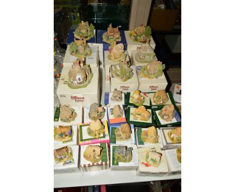 TWENTY SEVEN LILLIPUT ALNE SCULPTURES, to include four boxed Blaise Hamlet sculptures, 'Double Cottage', 'Rose Cottage', 'Cir