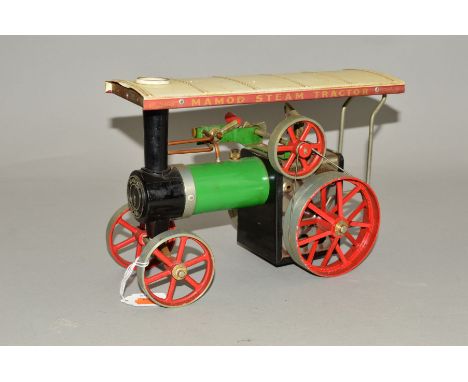 AN UNBOXED MAMOD LIVE STEAM TRACTION ENGINE, No.TE1A, not tested, complete with burner tray and driving chain but missing oth