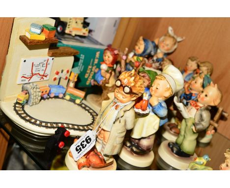 TWELVE HUMMEL FIGURES AND GOEBEL ORNAMENT 'HOMEWARD BOUND', to include 'Doctor' HUM127, 'Baker' HUM129, 'Soloist' HUM135, 'Ap