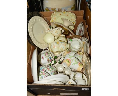 SIX ROYAL DOULTON 'LARCHMONT' COFFEE CANS AND SAUCERS, Grafton China 'Marina' tea wares, Staffordshire pottery tea wares, fur