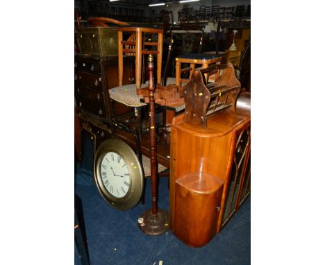 A LARGE QUANTITY OF OCCASIONAL FURNITURE, to include two oak chest of drawers, rustic coffee table, large wall clock, three m