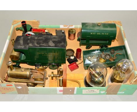 A QUANTITY OF ASSORTED LIVE STEAM ENGINES, not tested, all appear scratchbuilt or kitbuilt, brass locomotive complete with bu