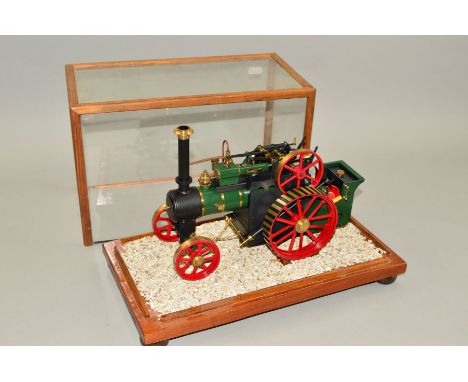 A D.R. MERCER (D.R.M.) ENGINEERS OF BIRMINGHAM LIVE STEAM TRACTION ENGINE, not tested, finished in green, red wheels with bra