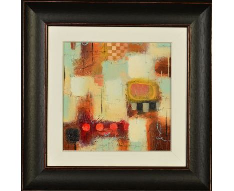 JOHN AND ELLI MILAN (AMERICAN CONTEMPORARY) 'ABSTRACT MEDLEY VI', a colourful abstract mixed media study, signed bottom right
