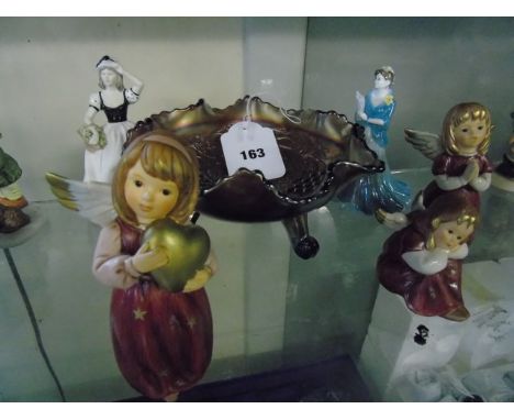 CARNIVAL GLASS BOWL,HUMMEL &amp; OTHER FIGURES [£12- £20]