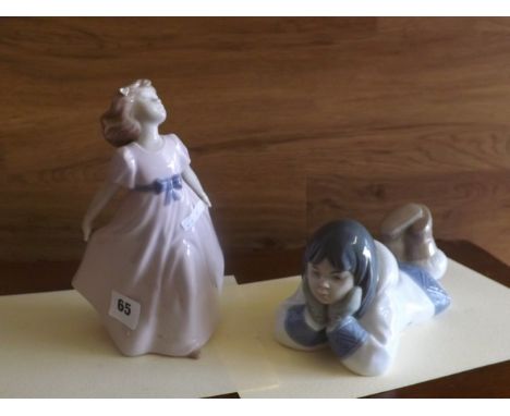 NADEL &amp; NAO FIGURES OF DANCING GIRL &amp; RECUMBENT ESKIMO GIRL EST [£12- £25]