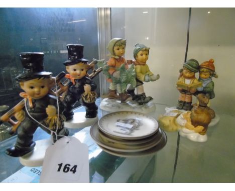 SELECTION OF 6 HUMMEL FIGURES &amp; PIN DISHES EST [£20-£30]