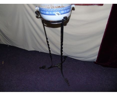 WROUGHT IRON PLANT STAND &amp; PLANTER EST [£12-£25]