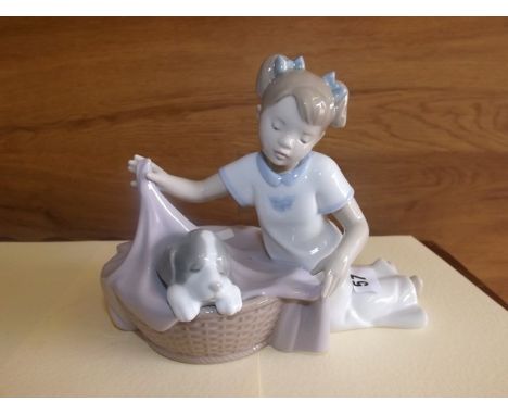 NAO FIGURE OF A CHILD &amp; PUPPY EST [£ 10- £20]