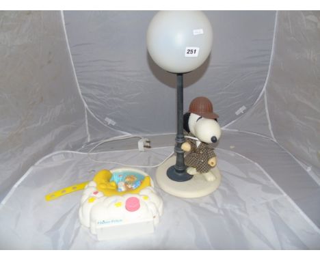 SNOOPY NOVELTY LAMP AND FISHER PRICE TOY EST [£10-£20]