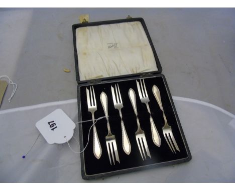 1927 BIRMINGHAM DESSERT FORK SET 3.5OZ EST [£25-£50]