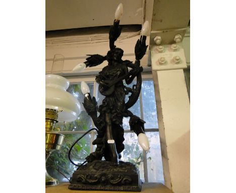A 5-branch composition musician figure lamp