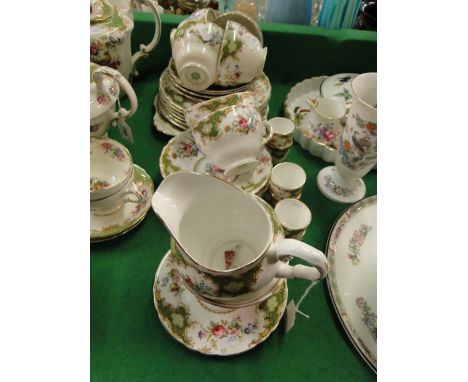 Tuscan China breakfast cups & saucers, eggcups, etc