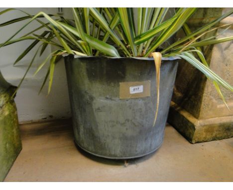 A large copper planter