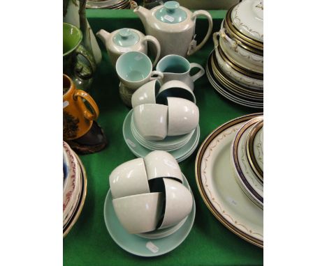 Poole Pottery twin tone tea set