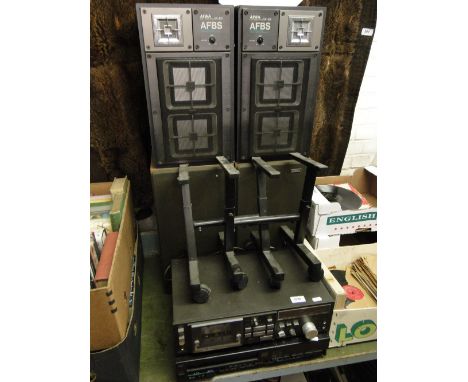 A Technics tape recorder, Goodmans speakers, etc