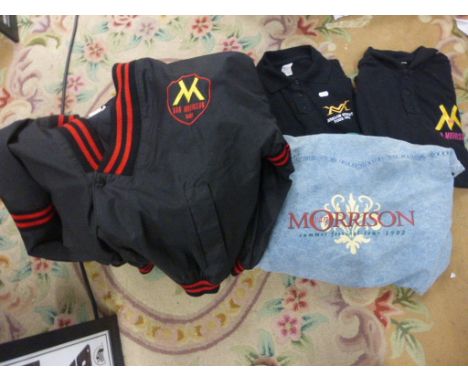 Van Morrison - Group of ten tour tees, tops and jackets to include black polo Avalon Sunset 1989, jacket from 1990 Enlightenm